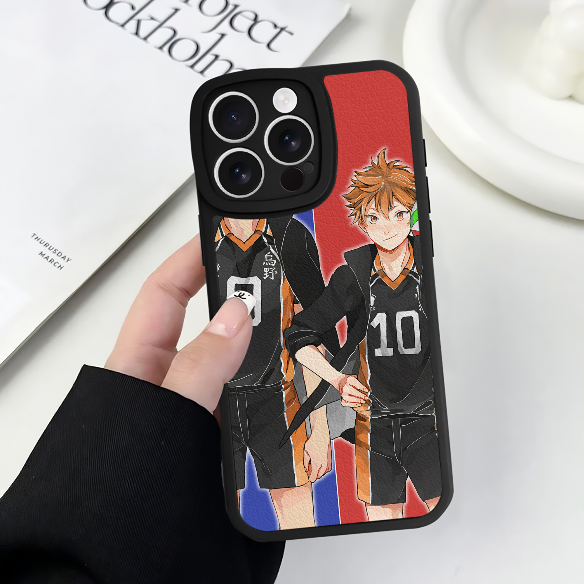 （画像用） ハイキュー!! Haikyu!! 【iPhone 16シリーズ対応】シリコンスマホケース（レザー調） 材質：シリコン